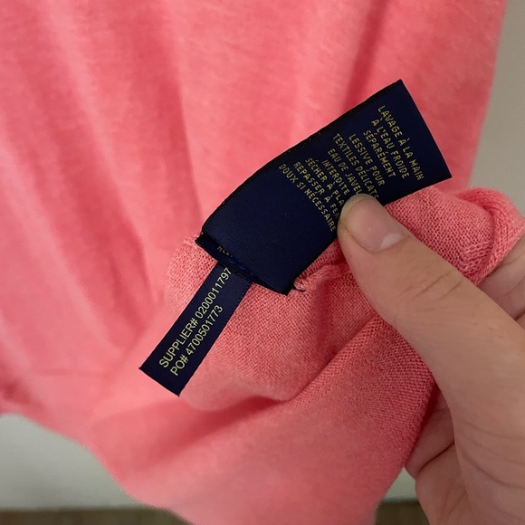 Ralph Lauren Coral Knit Sweater Size Small - Picture 7 of 9